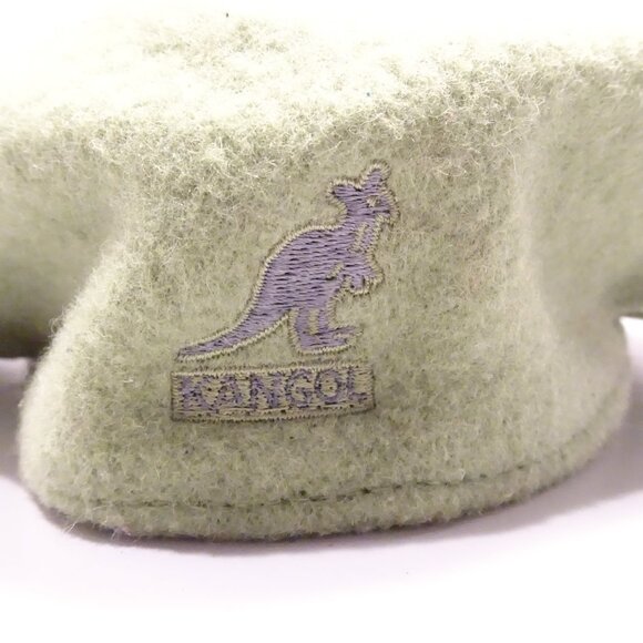 Authentic Mens KANGOL 504 100% Wool 0258BC Cap Size SMALL Light Green Driving - Picture 3 of 6